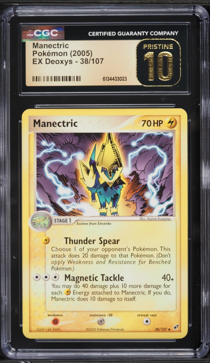 2005 Pokemon EX Deoxys Manectric #38 CGC 10 PRISTINE