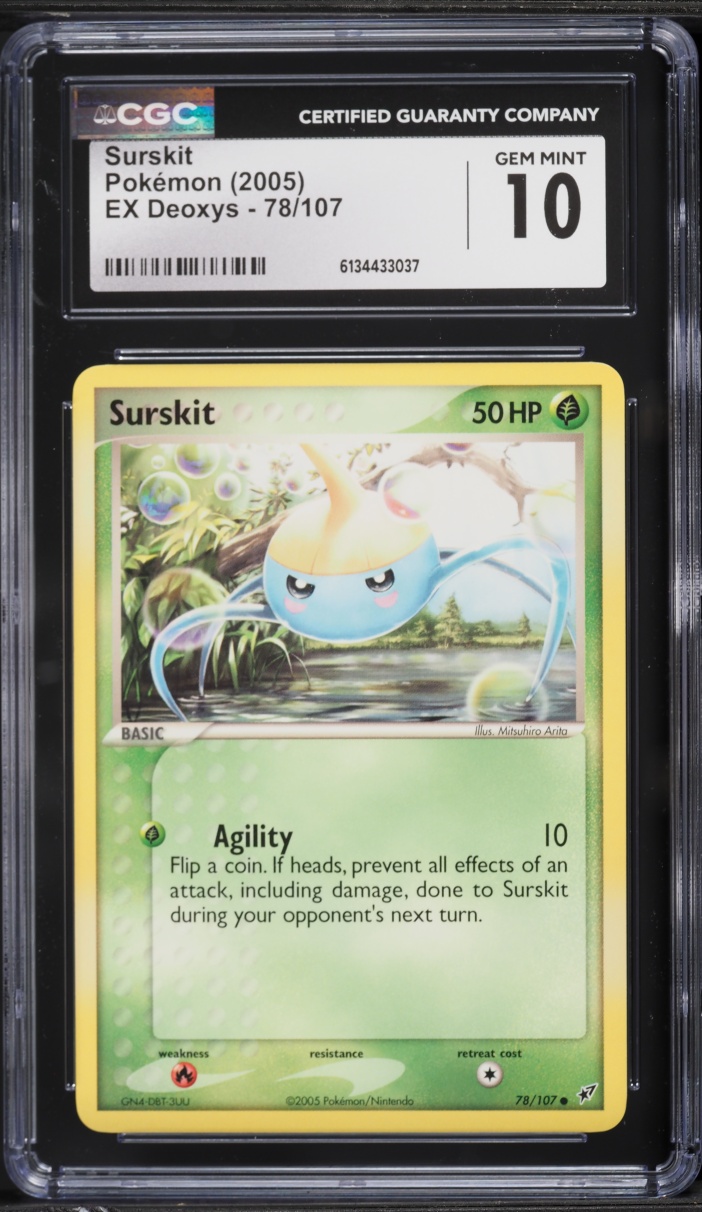 2005 Pokemon EX Deoxys Surskit #78 CGC 10 GEM MINT