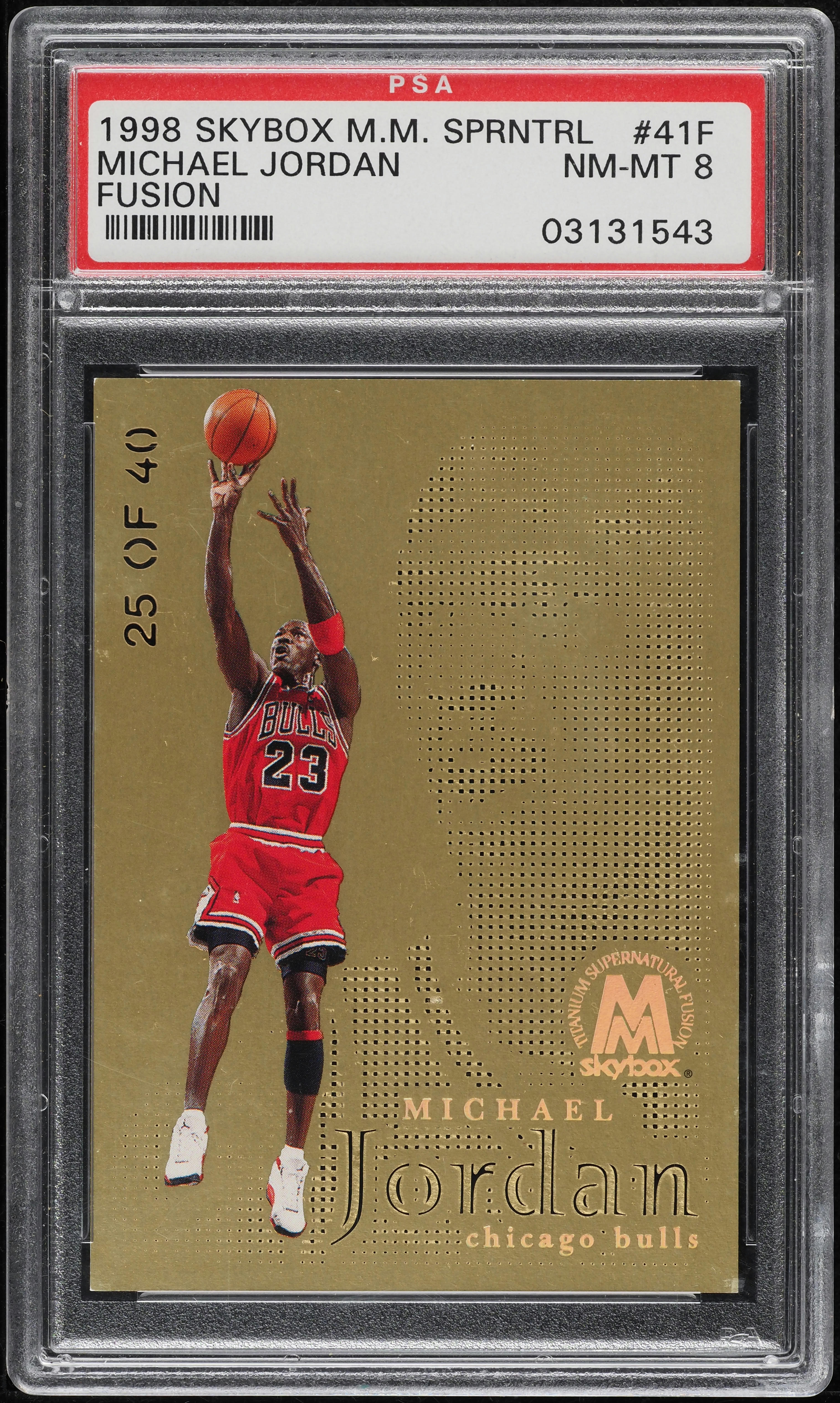 1998 Skybox Molten Metal Fusion Titanium Michael Jordan /40 #41F