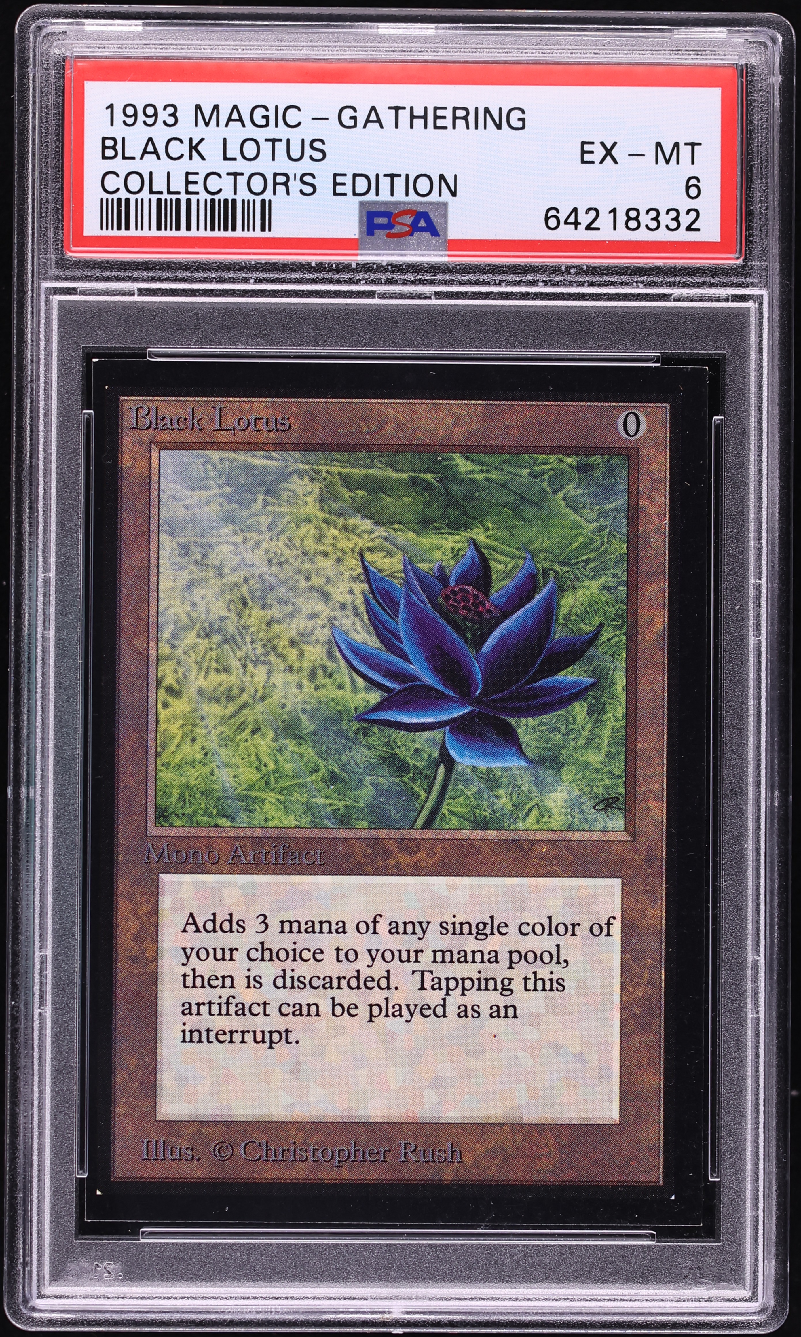 1993 Magic The Gathering MTG Collector's Edition Black Lotus PSA 6 EXMT