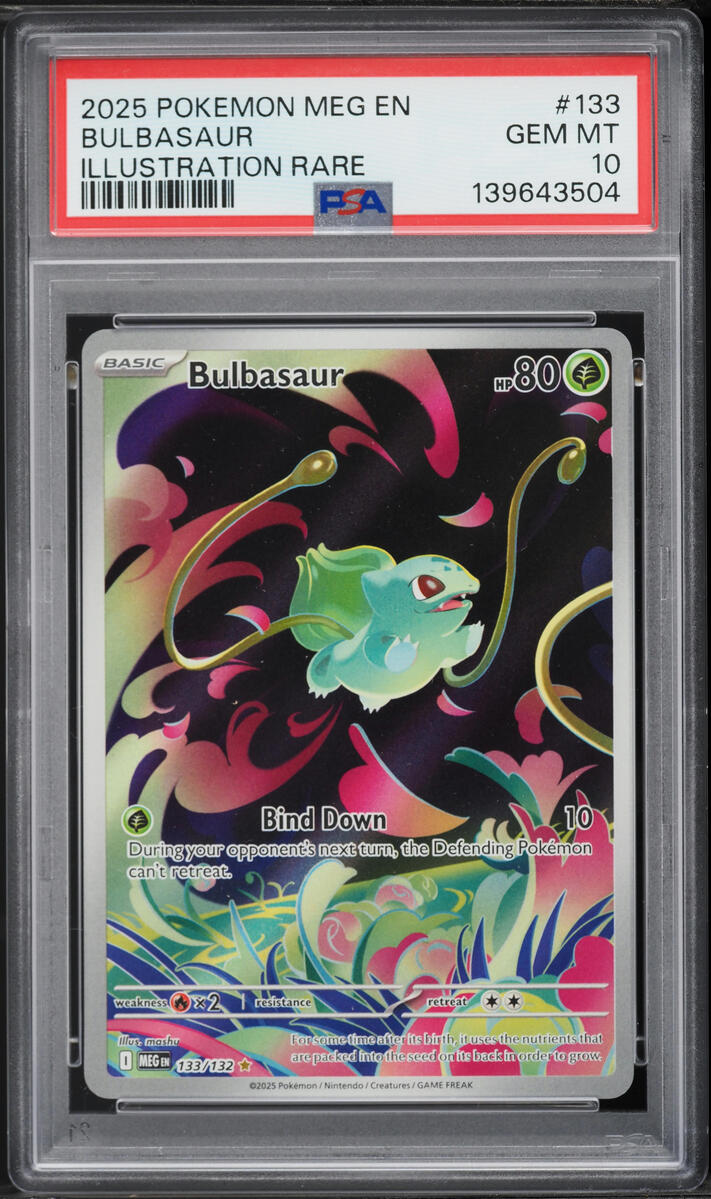 2025 Pokemon Mega Evolution IR Bulbasaur #133 PSA 10 GEM MINT