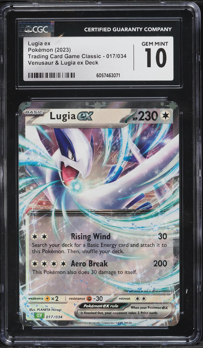 2023 Pokemon TCG Classic Collection Holo Lugia ex #17 CGC 10 GEM MINT