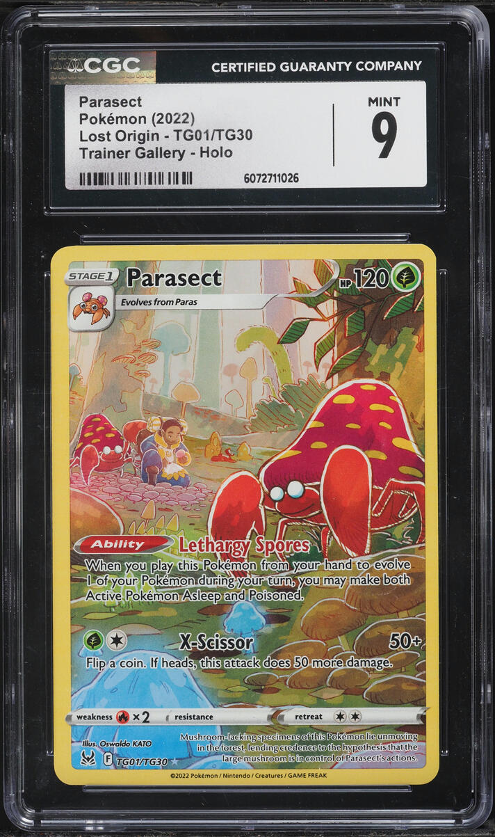 2022 Pokemon Sword & Shield Lost Origin CHR Parasect #TG01 CGC 9 MINT