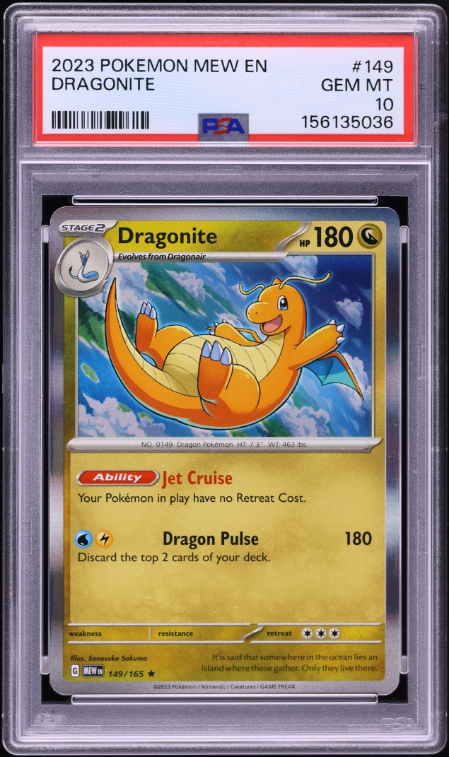 2023 Pokemon Scarlet & Violet 151 Holo Dragonite #149 PSA 10 GEM MINT
