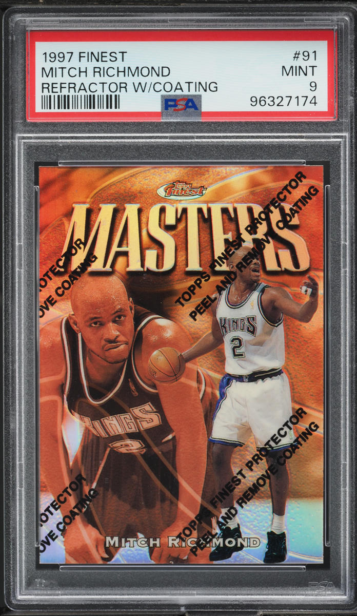 1997 Finest Refractor w/ Coating Mitch Richmond #91 PSA 9 MINT