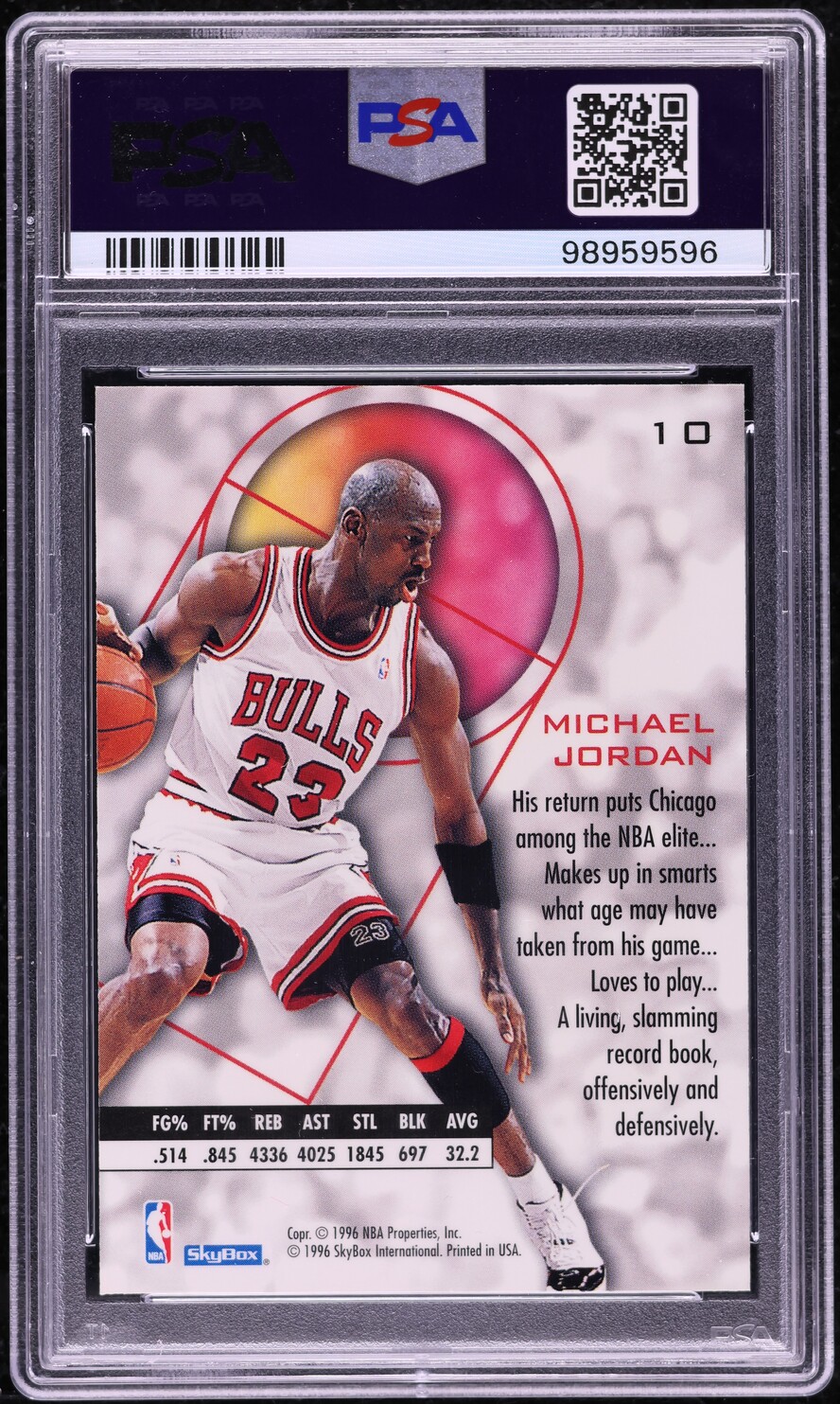 1995 Skybox E-XL Michael Jordan #10 PSA 10 GEM MINT