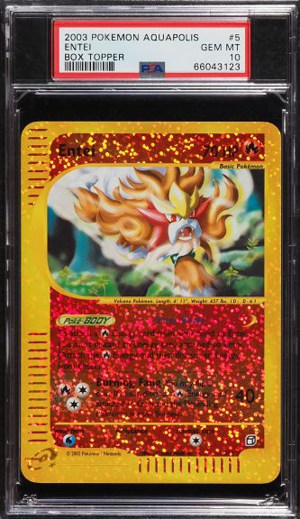2003 Pokemon Aquapolis Box Topper Entei #5 PSA 10 GEM MINT