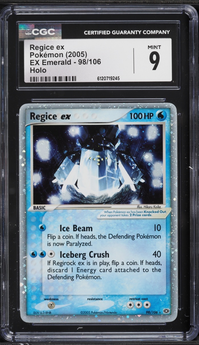 2005 Pokemon EX Emerald Holo Regice ex #98 CGC 9 MINT
