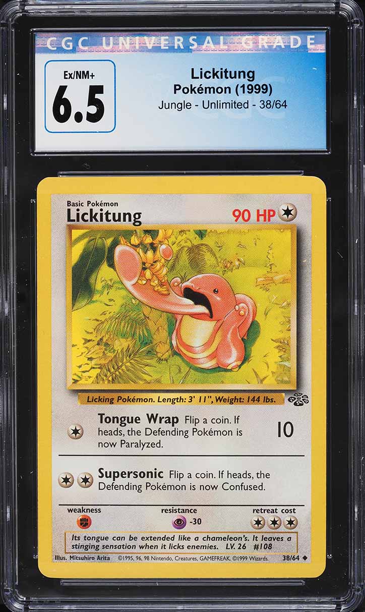 1999 Pokemon Jungle Lickitung #38 CGC 6.5 EXMT+