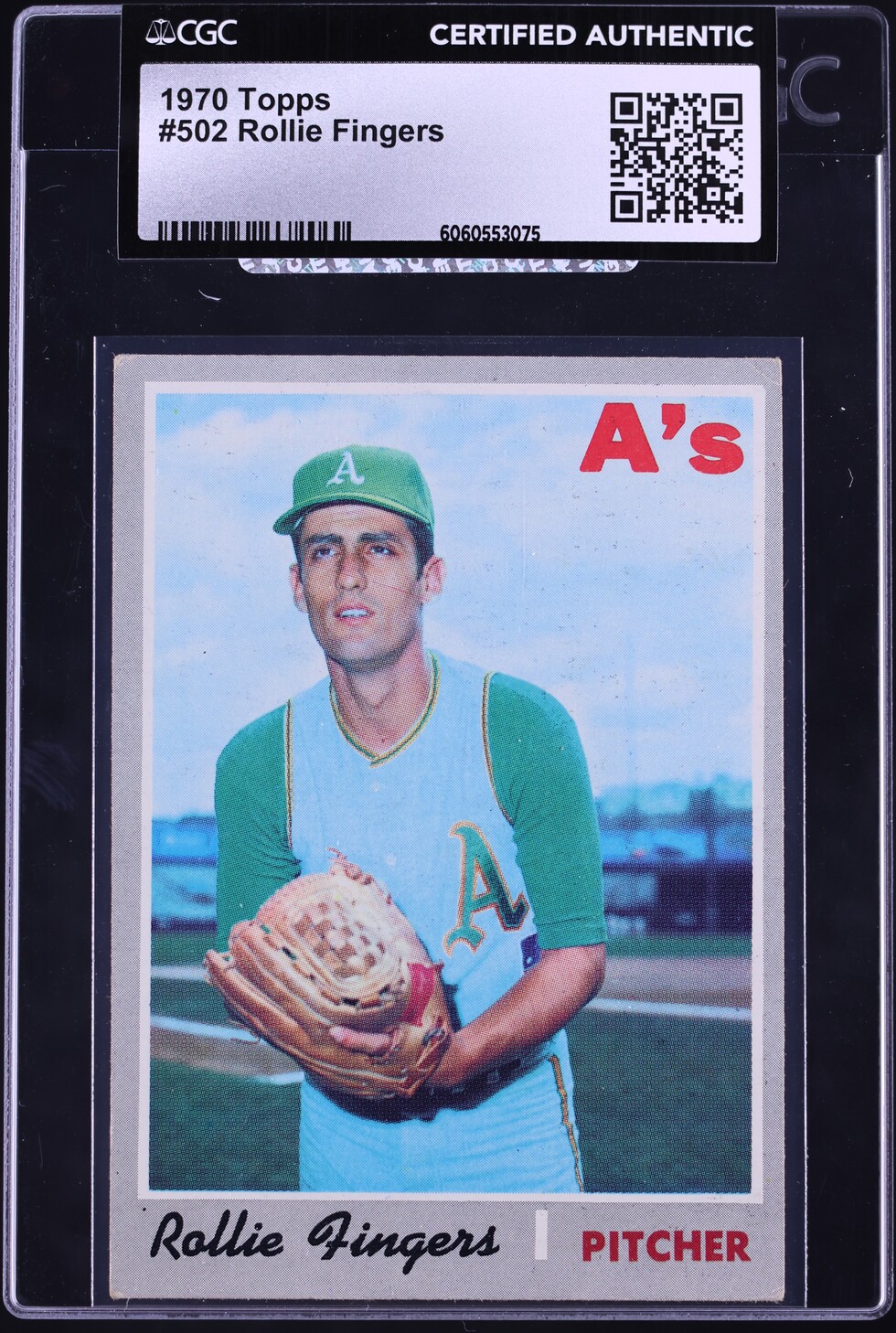 1970 Topps Rollie Fingers #502 CGC AUTH