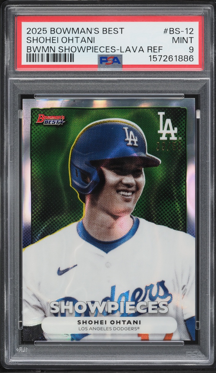 2025 Bowman's Best Showpieces Lava Refractor Shohei Ohtani /50 #BS-12 PSA 9 MINT