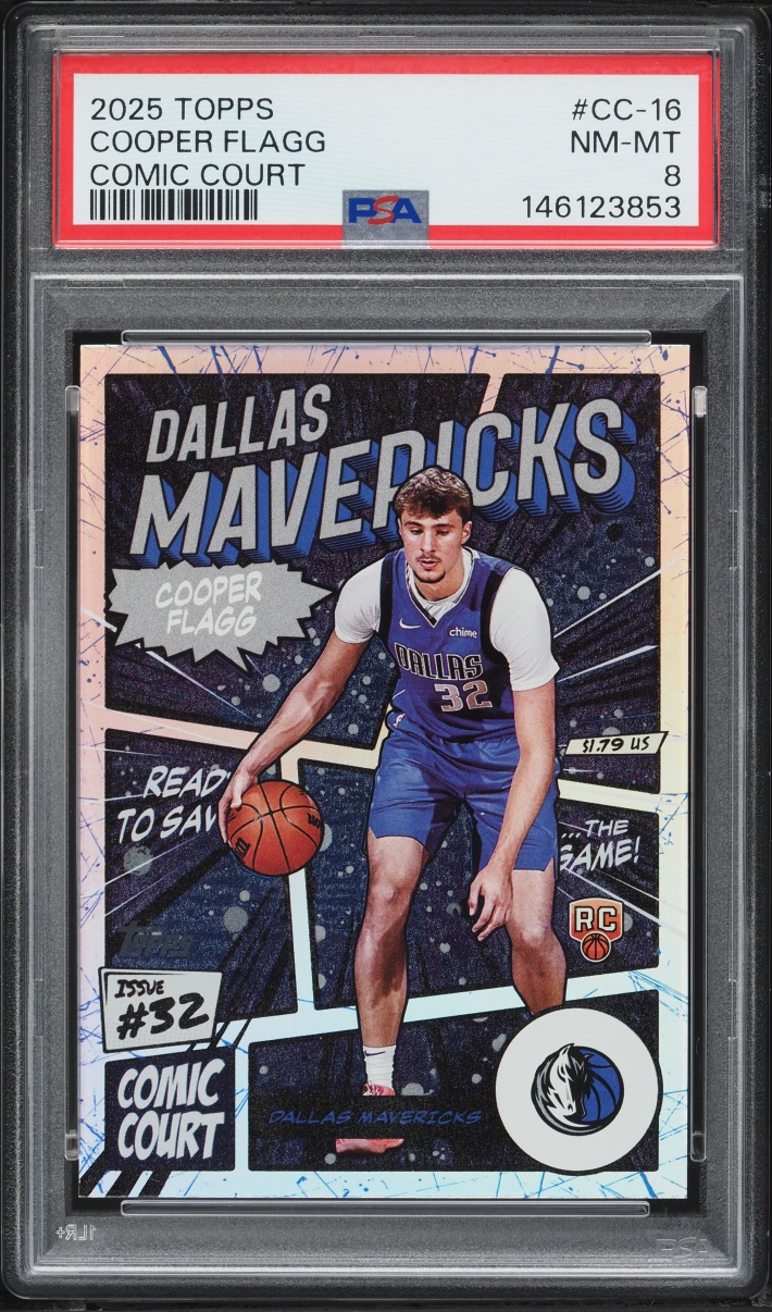 2025 Topps Comic Court Cooper Flagg ROOKIE #CC-16 PSA 8 NM-MT