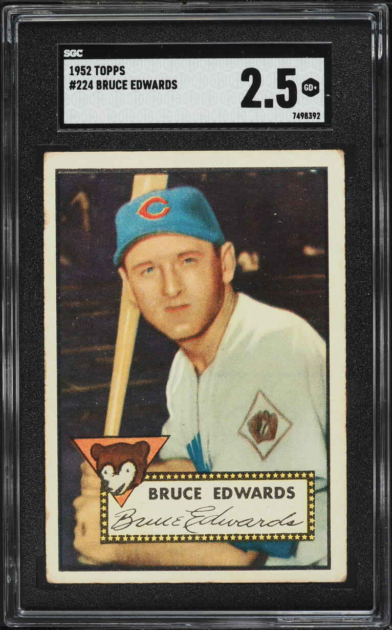1952 Topps Bruce Edwards #224 SGC 2.5 GD+