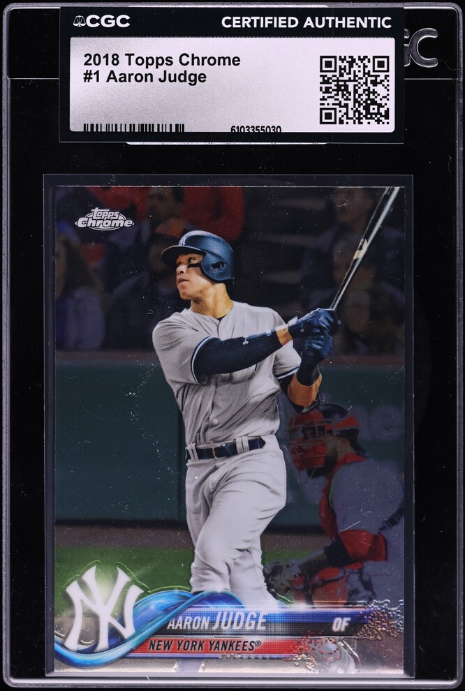 2018 Topps Chrome Aaron Judge #1 CGC AUTH