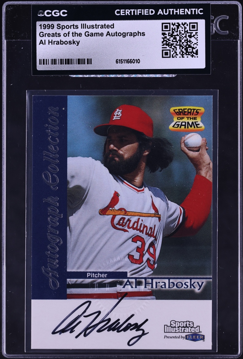 1999 Sports Illustrated Greats Of The Game Al Hrabosky AUTO CGC AUTH