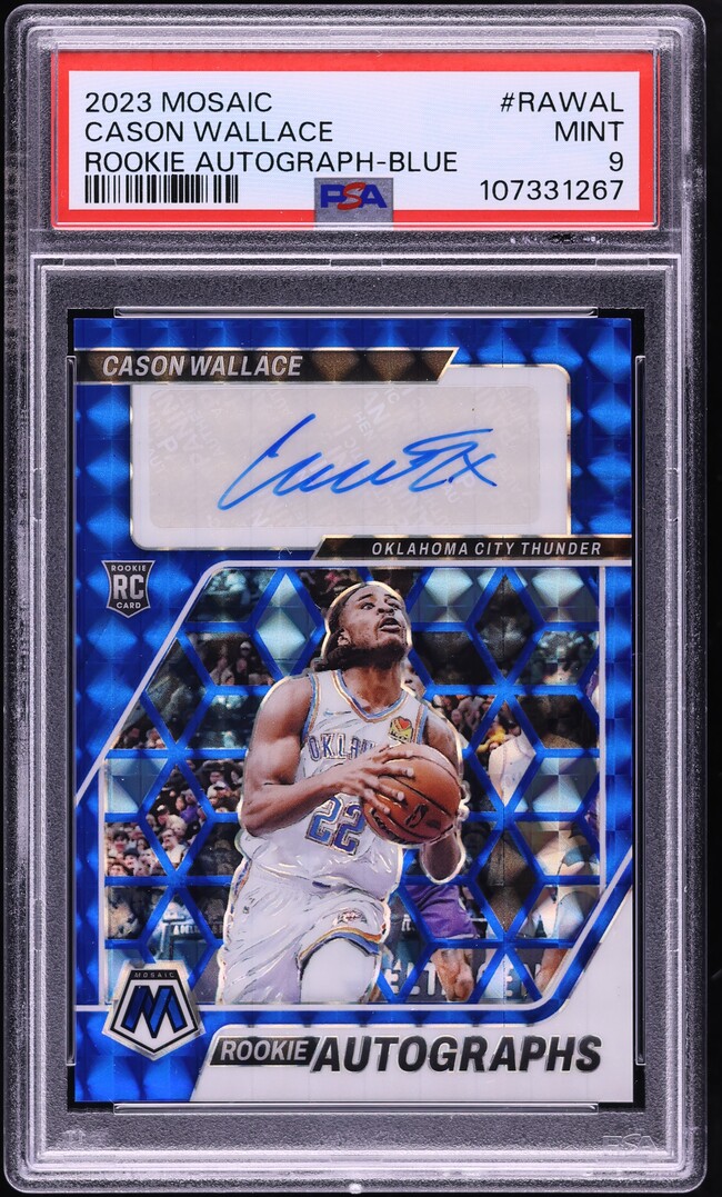 2023 Panini Mosaic Blue Cason Wallace ROOKIE AUTO /49 #RA