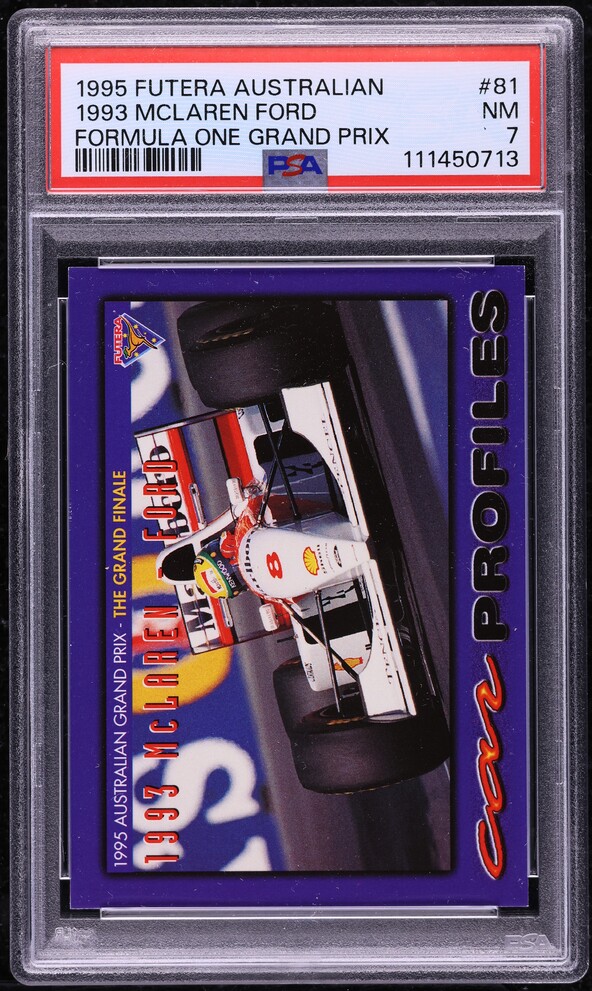 1995 Futera Australian Formula 1 Grand Prix 1993 McLaren Ford #81