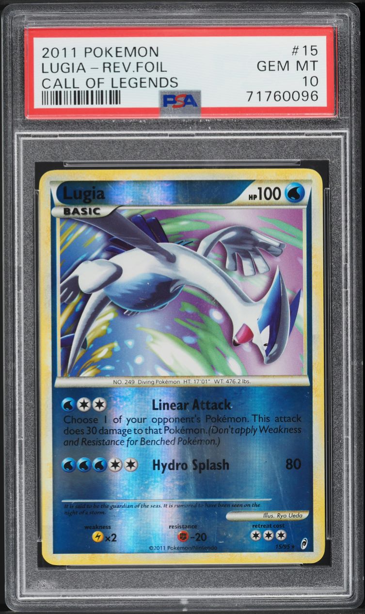 2011 Pokemon Call Of Legends Reverse Holo Lugia #15 PSA 10 GEM MINT