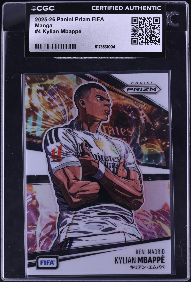 2025 Panini Prizm FIFA Manga Kylian Mbappe #4 CGC AUTH