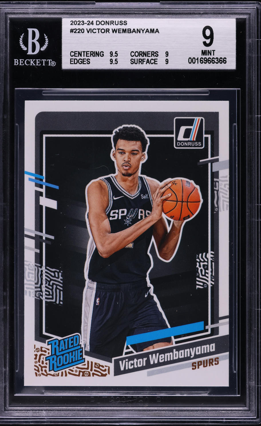 2023 Donruss Basketball Victor Wembanyama ROOKIE #220 BGS 9 MINT