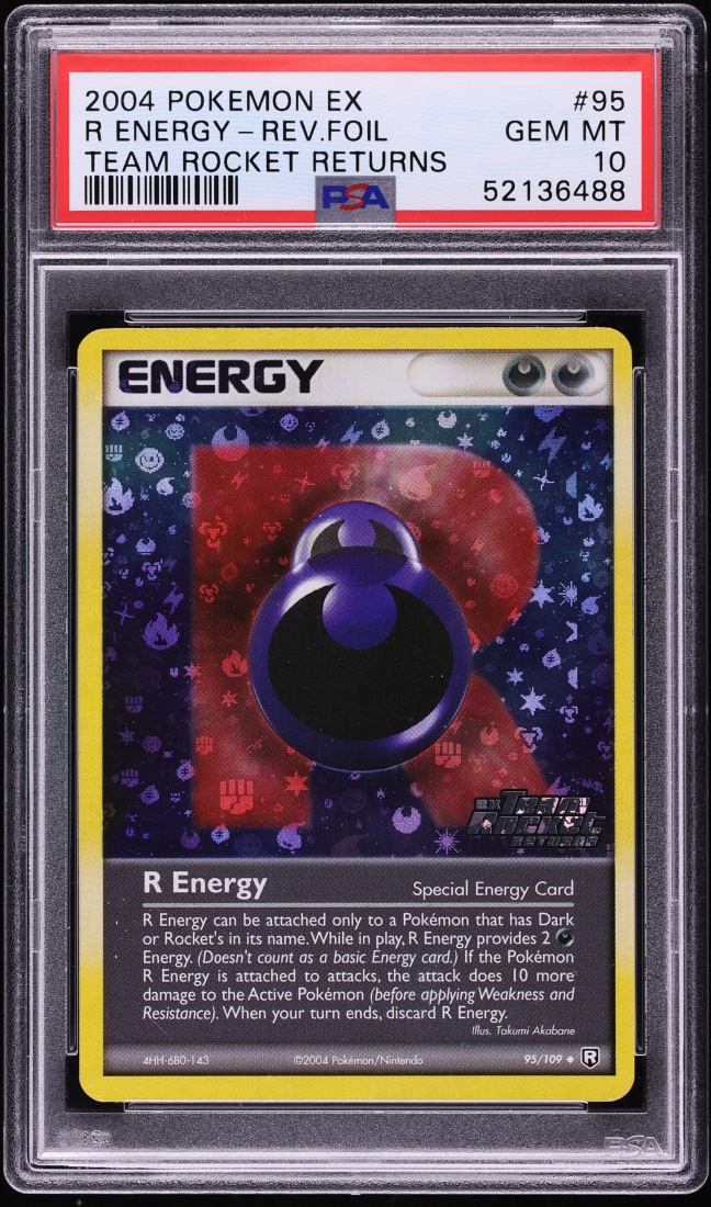 2004 Pokemon EX Team Rocket Returns Reverse Holo R Energy #95 PSA 10 GEM MINT