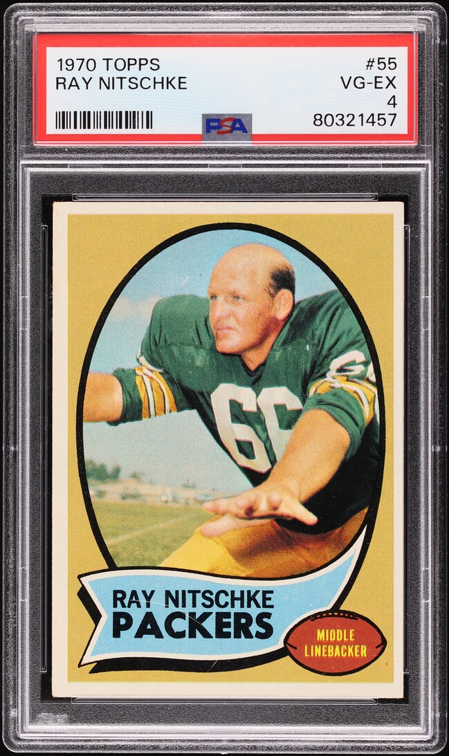 1970 Topps Football Ray Nitschke #55 PSA 4 VGEX