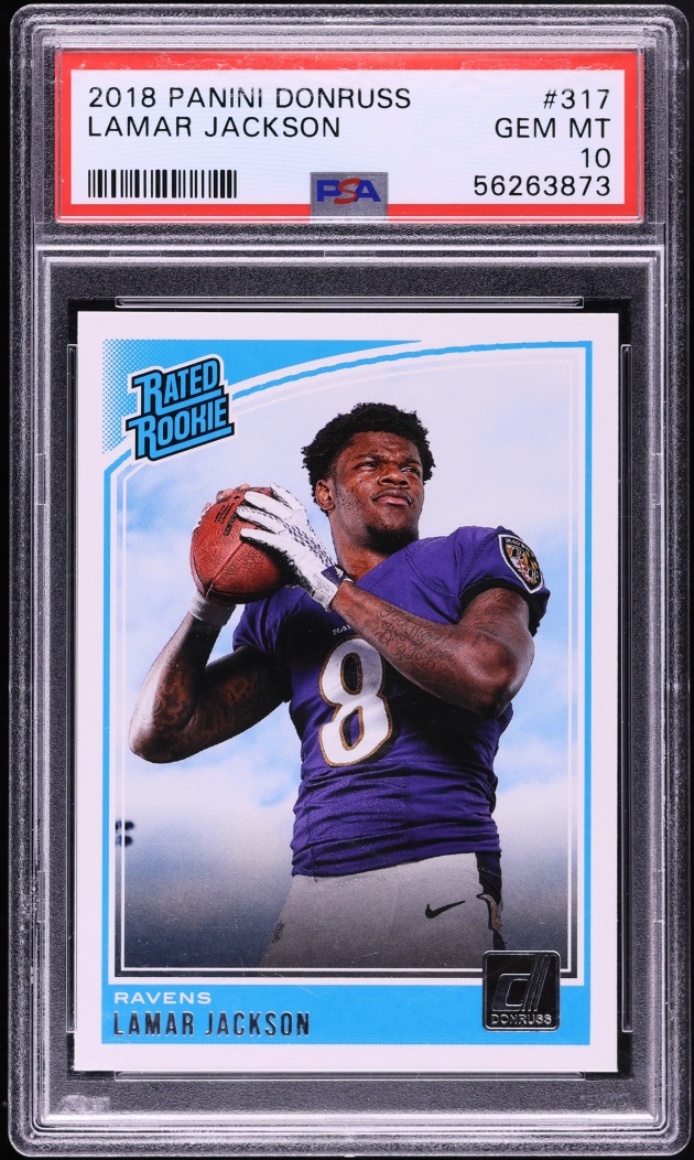 2018 Donruss Football Lamar Jackson ROOKIE #317 PSA 10 GEM MINT