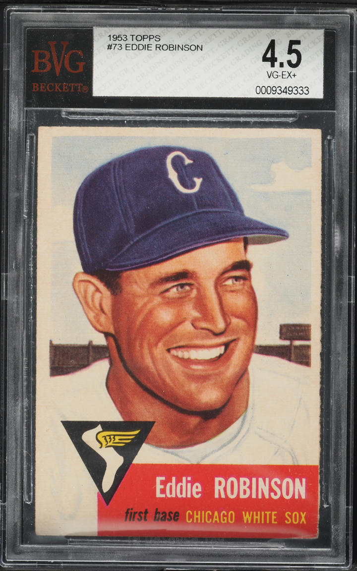 1953 Topps Eddie Robinson #73 BVG 4.5 VGEX+