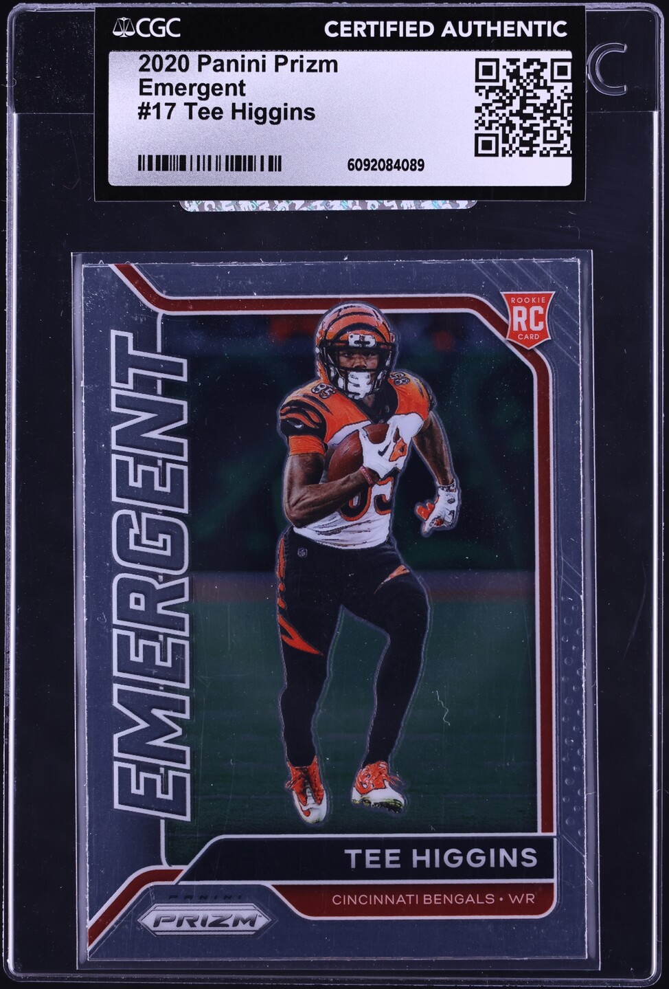 2020 Panini Prizm Emergent Tee Higgins ROOKIE #17 CGC AUTH