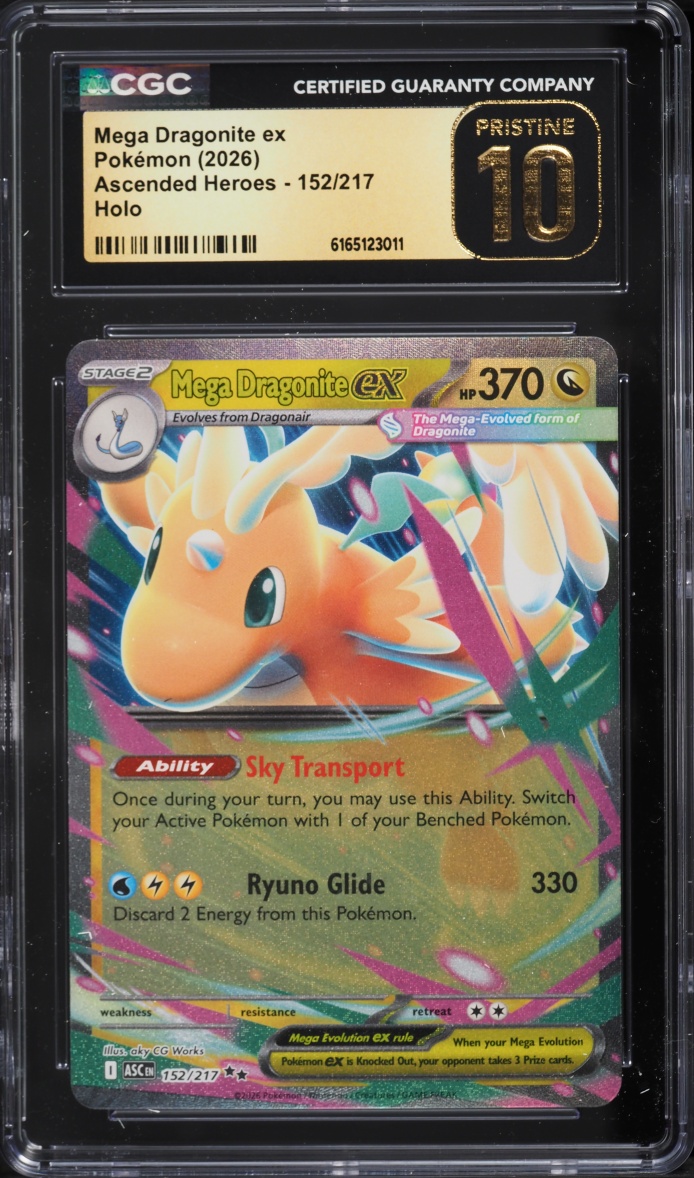 2026 Pokemon Mega Evolution Ascended Heroes Holo Mega Dragonite Ex #152 CGC 10 PRISTINE