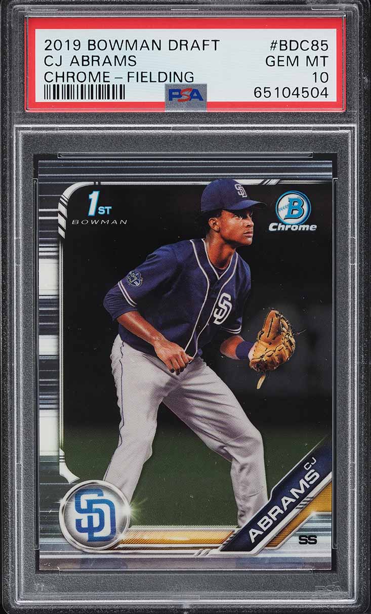 2019 Bowman Chrome Draft CJ Abrams ROOKIE #BDC-85 PSA 10 GEM MINT