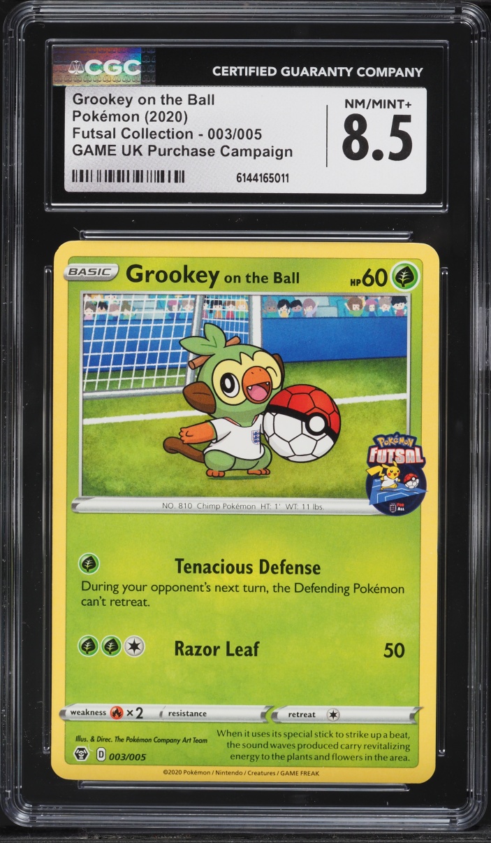 2020 Pokemon Sword & Shield Futsal Collection Grookey On The Ball #3 CGC 8.5 NM-MT+