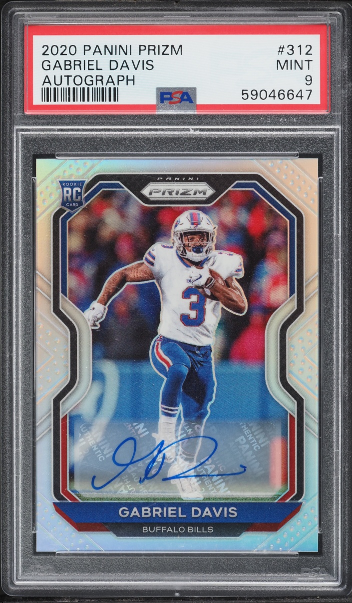 2020 Panini Prizm Gabriel Davis ROOKIE AUTO #312 PSA 9 MINT