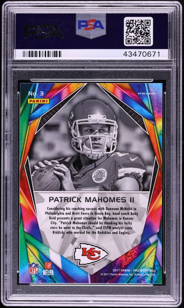 2017 Panini Prizm Illumination Patrick Mahomes II ROOKIE #3 PSA 10 GEM MINT - Photo 2