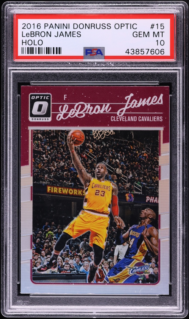 2016 Donruss Optic Holo LeBron James #15 PSA 10 GEM MINT - Photo 1