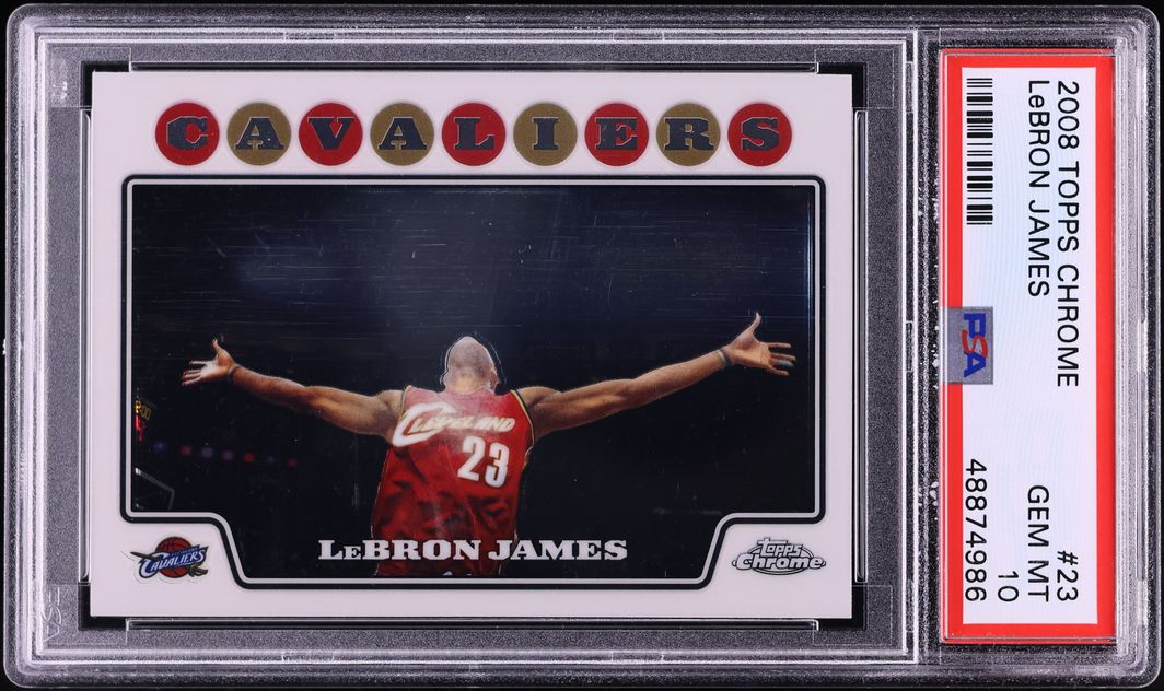 2008 Topps Chrome LeBron James #23 PSA 10 GEM MINT - Photo 1