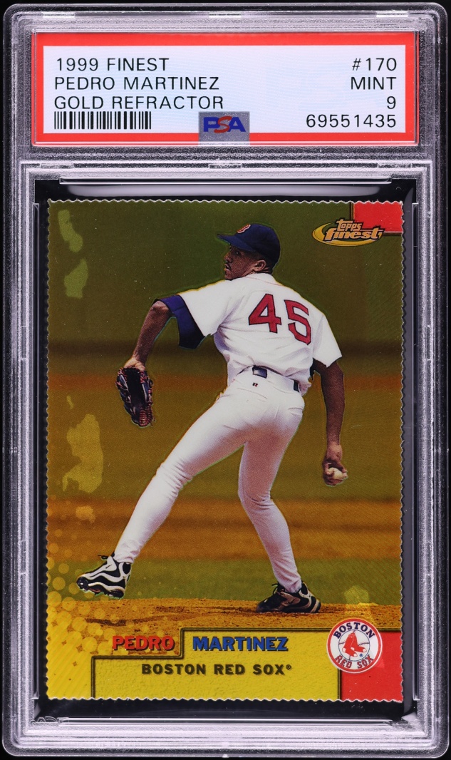 1999 Finest Gold Refractor Pedro Martinez /100 #170 PSA 9 MINT - Photo 1