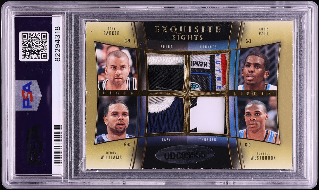 2009 Exquisite Collection Eights Multiplayer Kidd Nash Westbrook Paul PATCH 1/3 PSA 7 NRMT - Photo 2