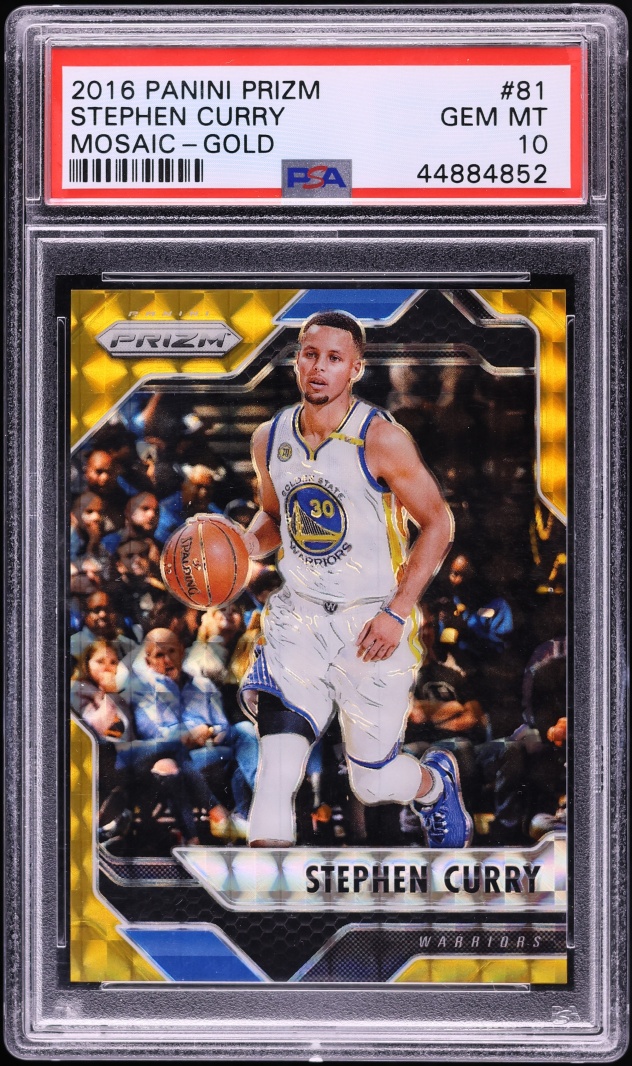 2016 Panini Prizm Mosaic Gold Stephen Curry /10 #81 PSA 10 GEM MINT - Photo 1