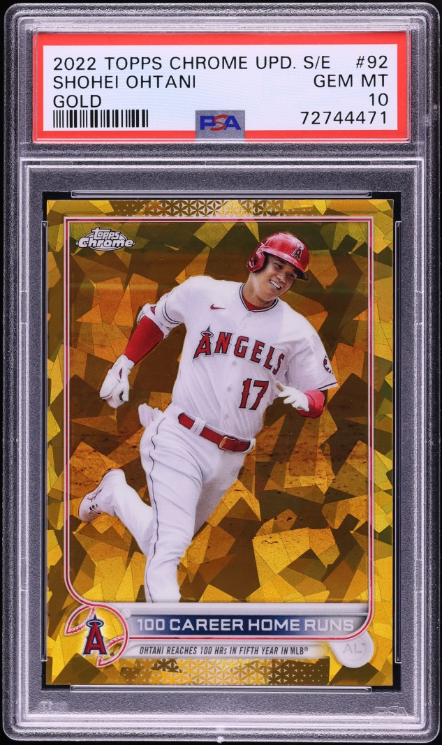 2022 Topps Chrome Update Sapphire Edition Gold Shohei Ohtani /50 #92 PSA 10 GEM MINT - Photo 1