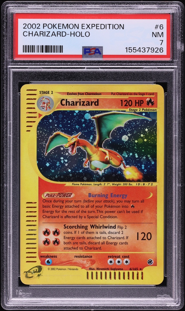 2002 Pokemon Expedition Holo Charizard #6 PSA 7 NRMT