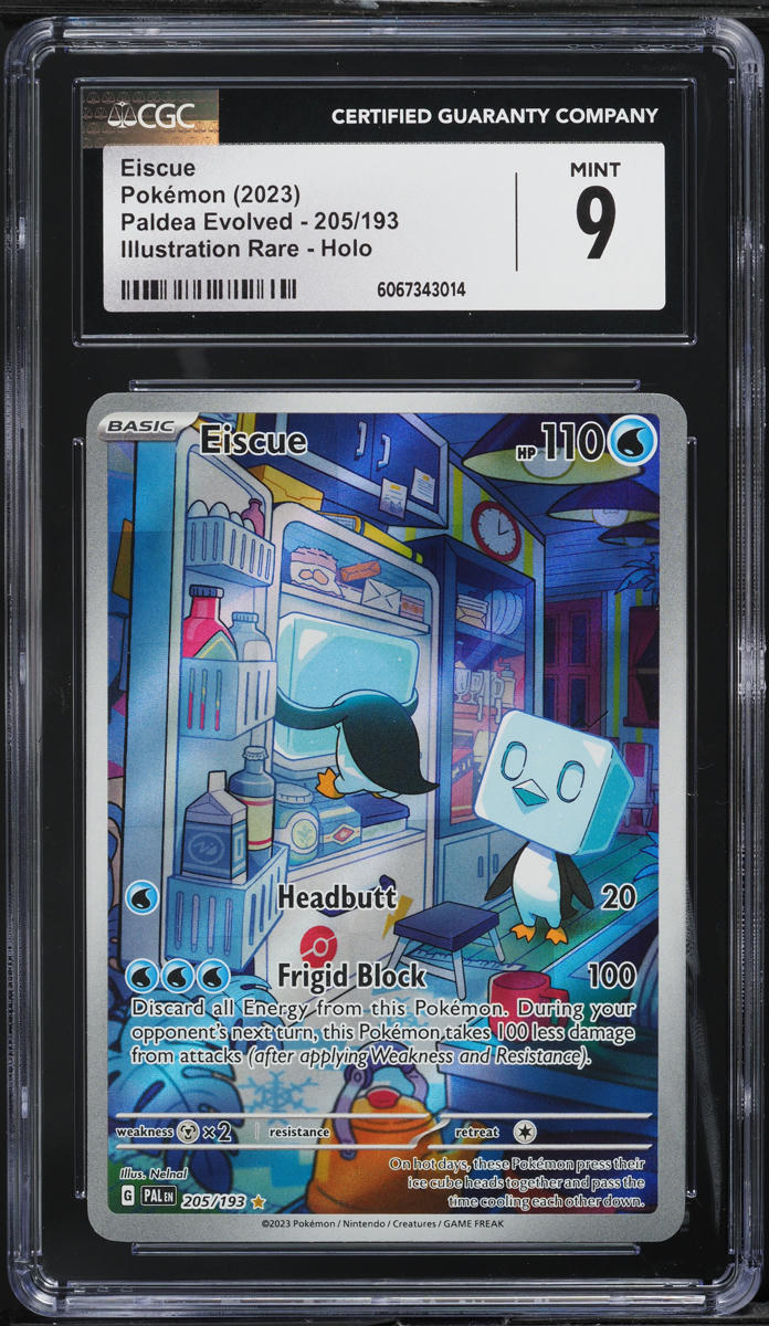 2023 Pokemon Scarlet & Violet Paldea Evolved IR Eiscue #205 CGC 9 MINT
