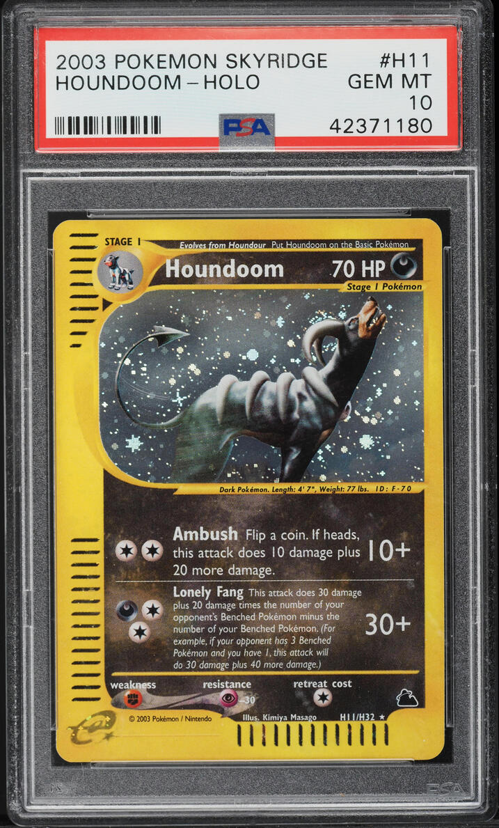 2003 Pokemon Skyridge Holo Houndoom #H11 PSA 10 GEM MINT