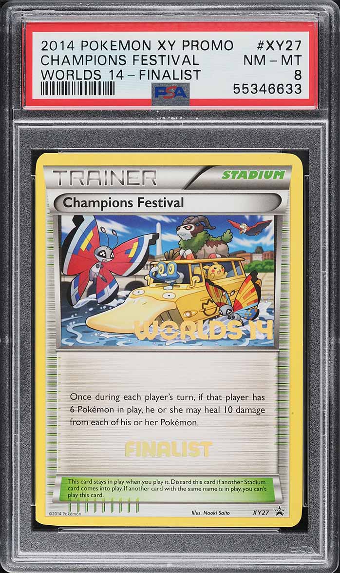 2014 Pokemon XY Black Star Promo Worlds Finalist Champions Festival #XY27 PSA 8 - Main Image