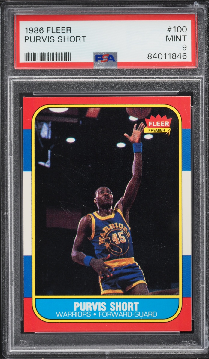 1986 Fleer Basketball Purvis Short #100 PSA 9 MINT