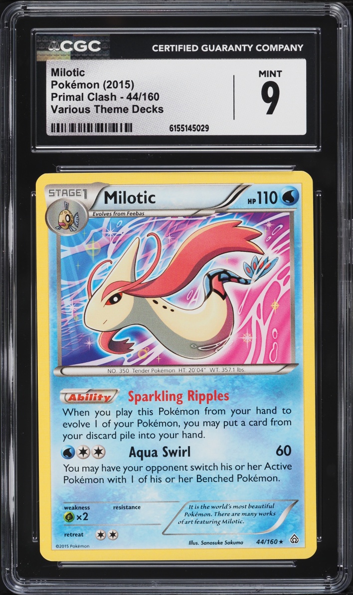 2015 Pokemon XY Primal Clash Various Theme Decks Milotic #44 CGC 9 MINT
