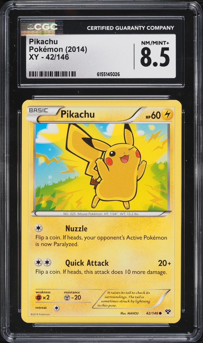 2014 Pokemon XY Pikachu #42 CGC 8.5 NM-MT+