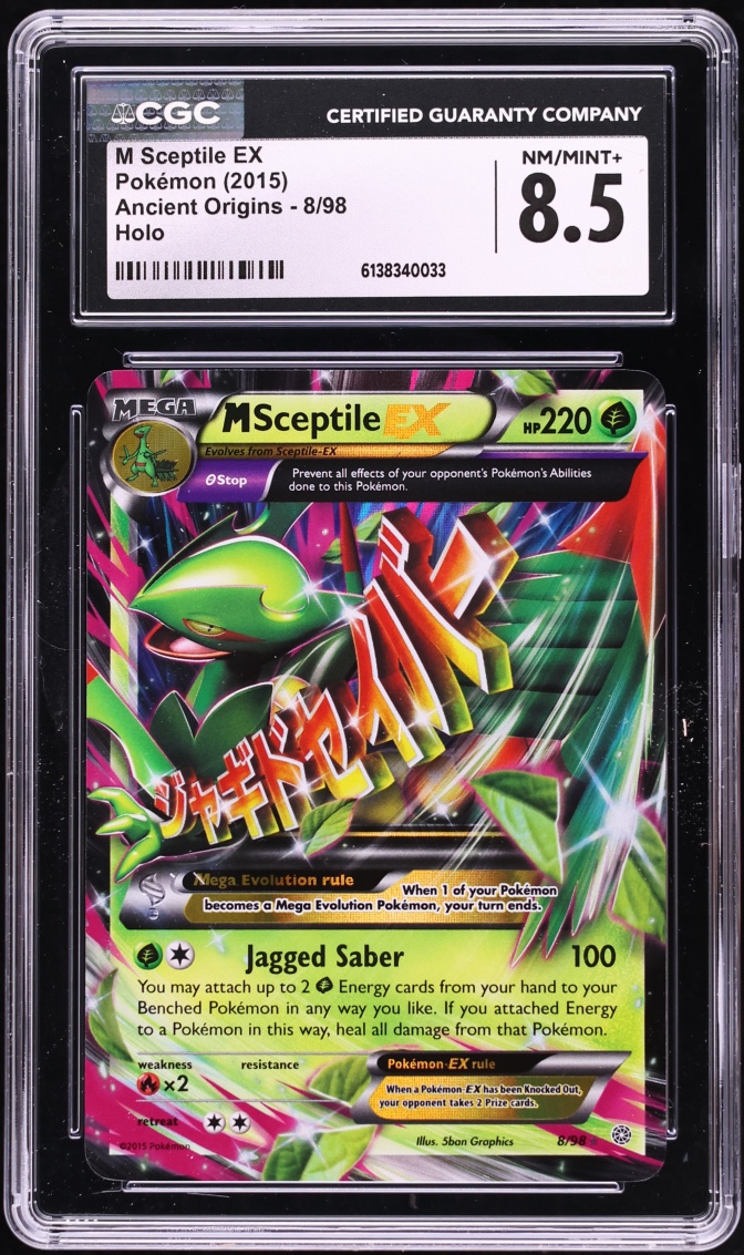 2015 Pokemon XY Ancient Origins Holo M Sceptile EX #8 CGC 8.5 NM-MT+