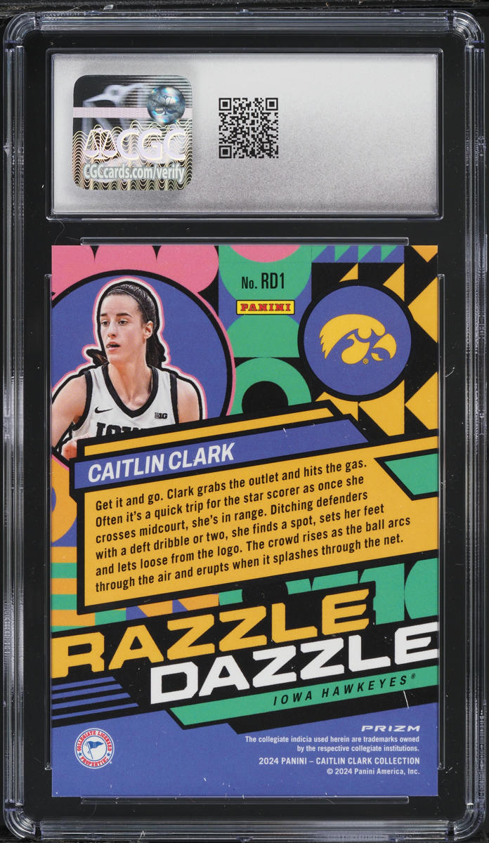 2024 Panini Collection Razzle Dazzle Caitlin Clark #RD1 CGC 9 MINT