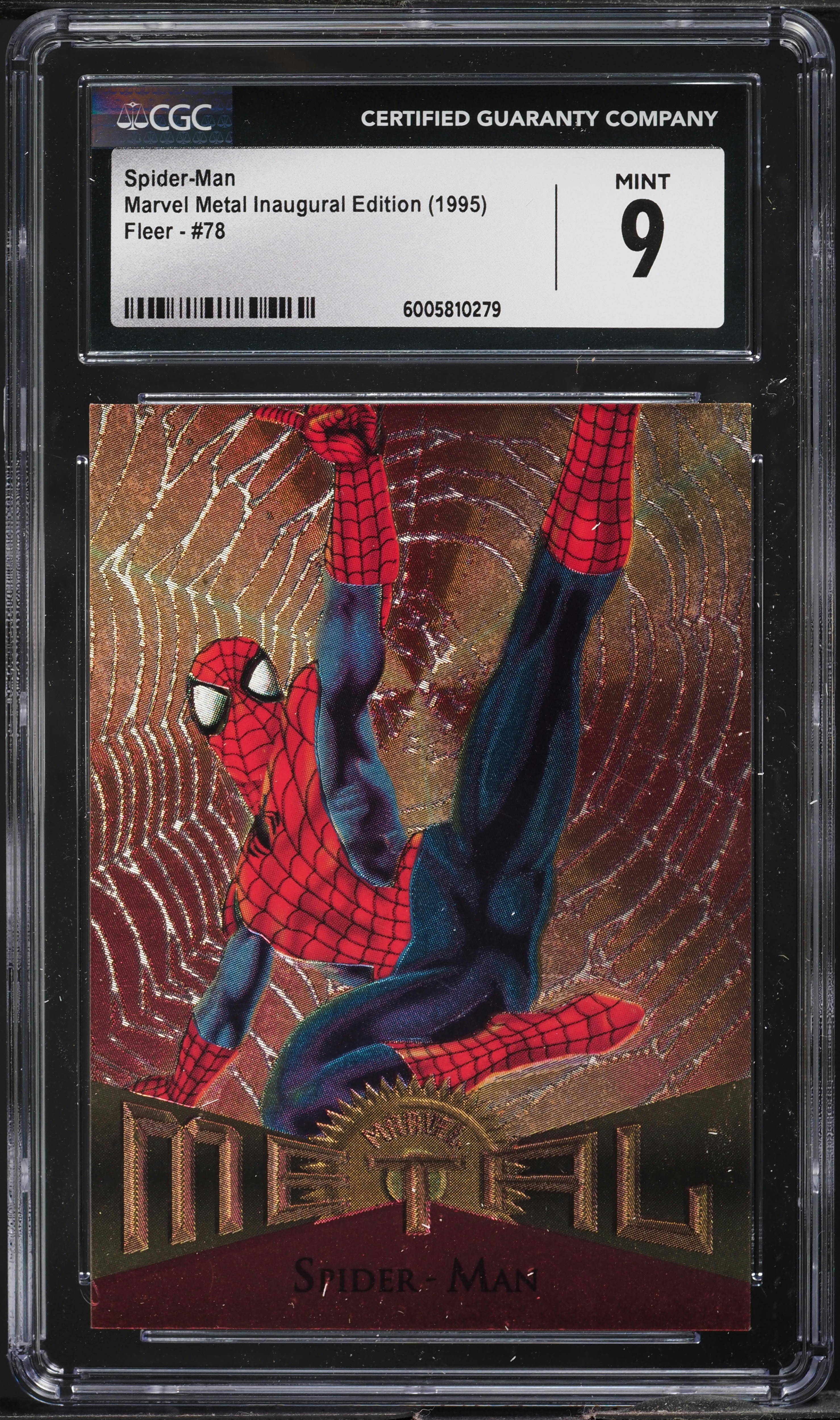 1995 Marvel Metal Inaugural Edition Spider-Man #78 CGC 9 MINT